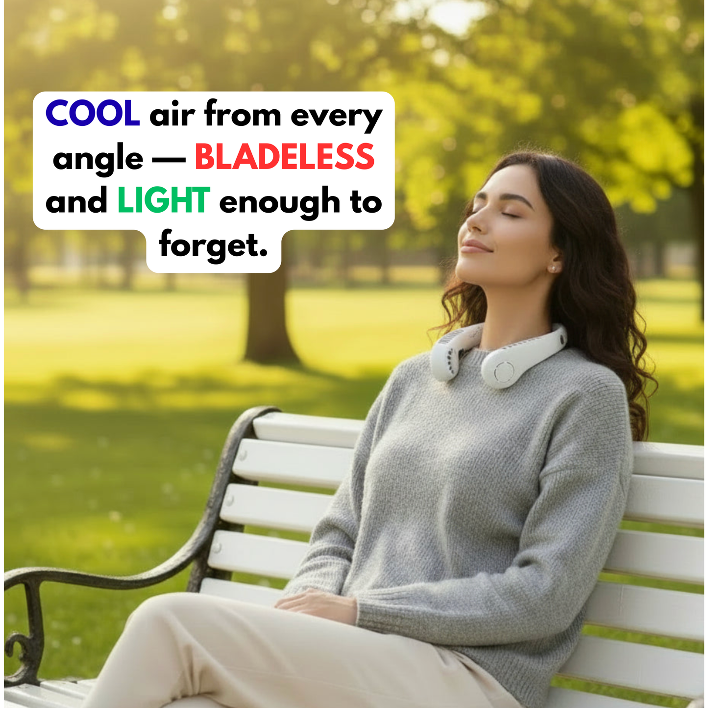 Fanbreeze™ 2.0 - 360° Cooling, Bladeless Neck Fan
