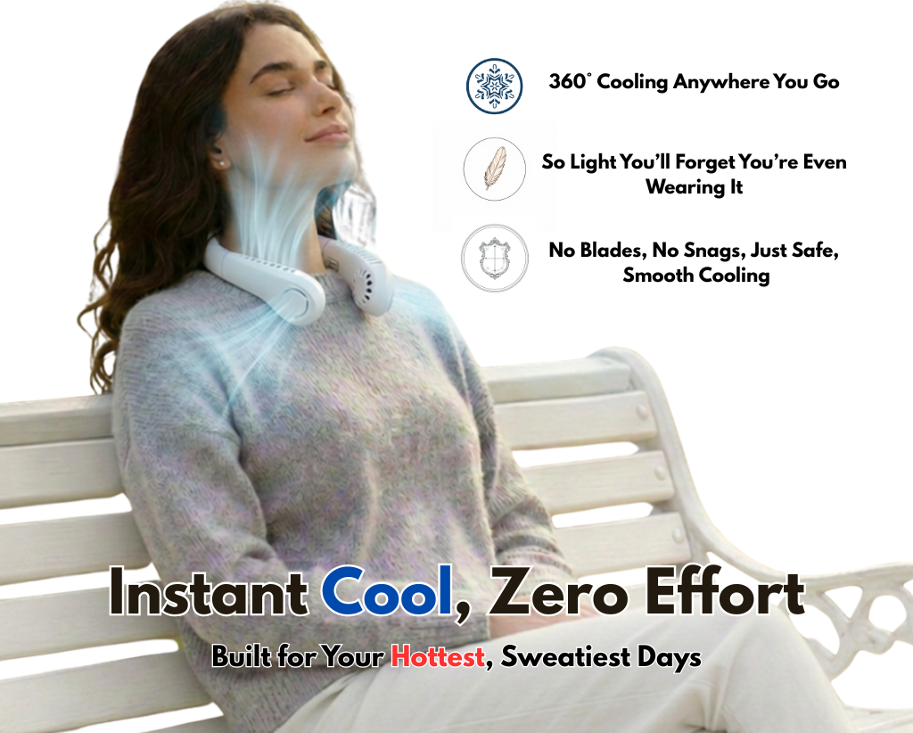 Fanbreeze™ 2.0 - 360° Cooling, Bladeless Neck Fan