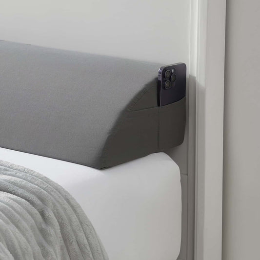 Bed Wedge Pillow for Headboard, Mattress Gap Filler Headboard Pillow, Twin Size