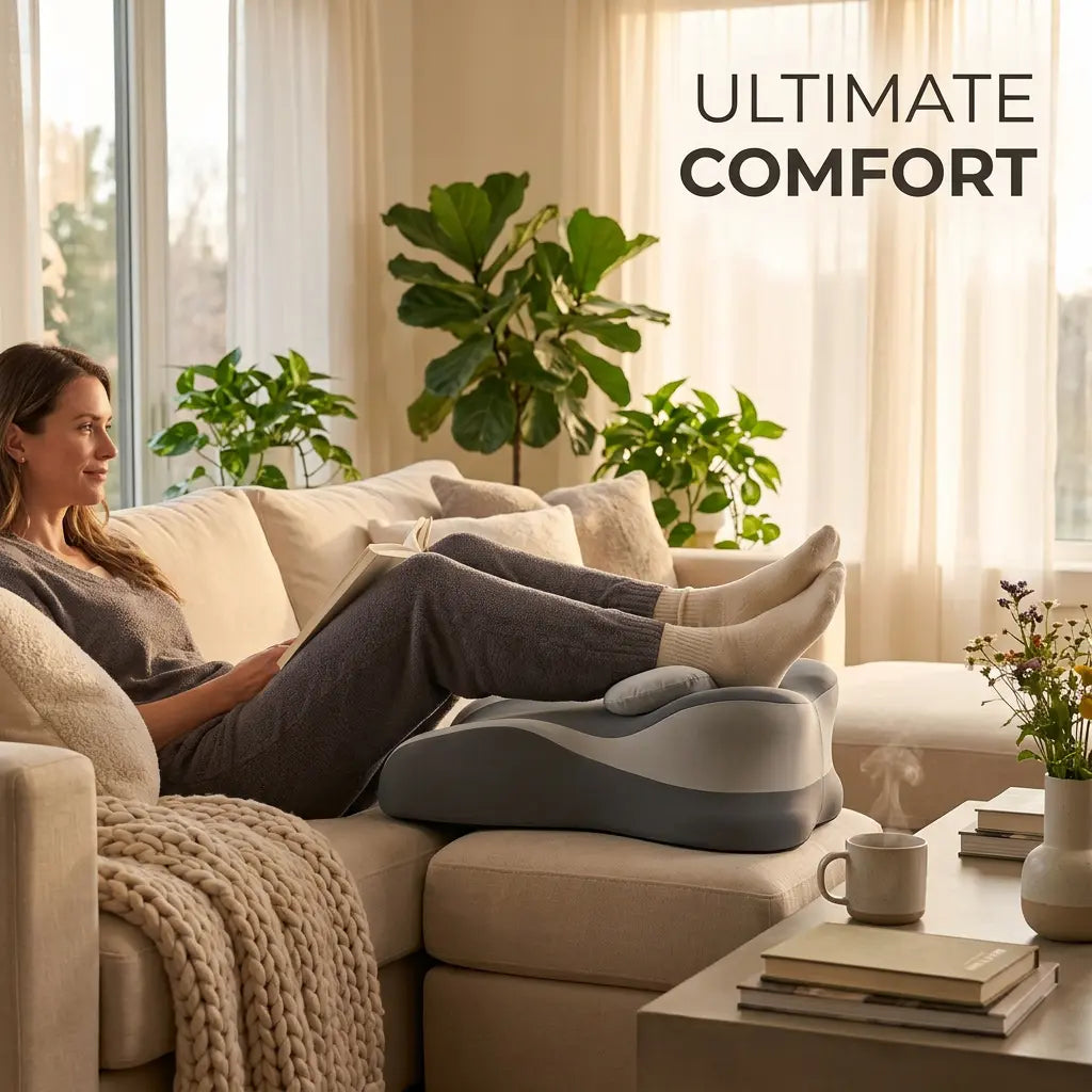 Ergonomic Face down Bed Pillow - Cooling Memory Foam Cushion with Firm Memory Foam Cushioning, Adjustable Neck Supportive Bolster for Reading, Phone Use, Machine Washable