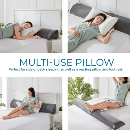 Bed Wedge Pillow for Headboard, Mattress Gap Filler Headboard Pillow, Twin Size